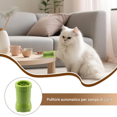 Автоматична мийка для лап собак Lavapaw – USB-пристрій для догляду за лапами, зелена