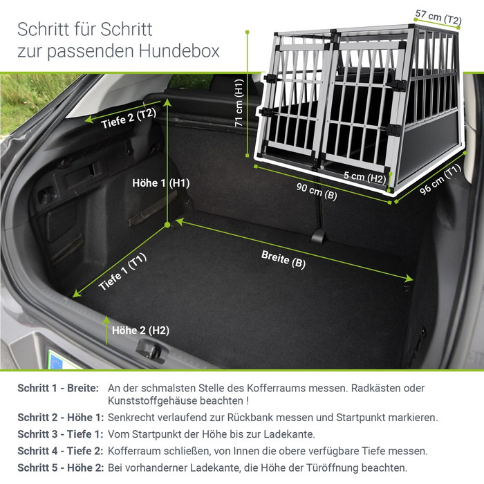 Транспортна переноска для собак Juskys Alu XL - 96x90x71 см - алюмінієва, міцна, з двома дверцятами та перегородкою