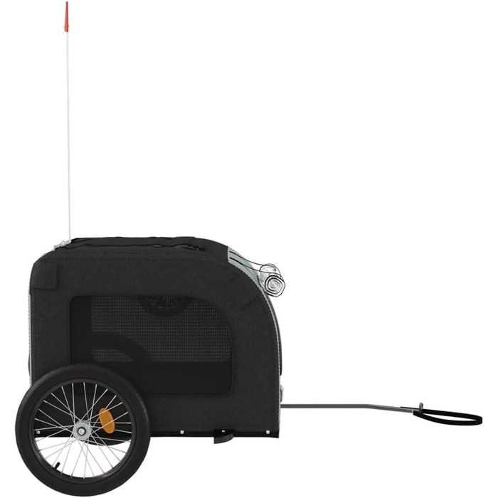 Festnight Причіп для велосипеда, переноска для собак, вантажний причіп для велосипеда, 45 кг, сірий та чорний, 69 x 133.5 x 73.5 см