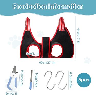 Набір гамаків для догляду за шерстю для маленьких собак і котів SUPRROW