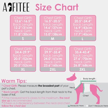 Теплий зимовий пуховик для собак великих порід AOFITEE, водонепроникний пуховик з коміром-гетром, з отвором для шлейки, рожевий (XL)