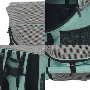 Складаний велосипедний кошик для собак та котів, дихаючий, з трьохшаровою сіткою, портативний, синього кольору