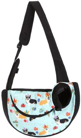 Транспортна сумка для собак і котів: переноска для тварин, регульована, дихаюча сітка, для прогулянок (зелена, 48x30 см)