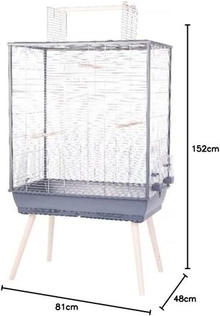 Клітка для птахів ZOLUX NEOLIFE 80 XL, сіра