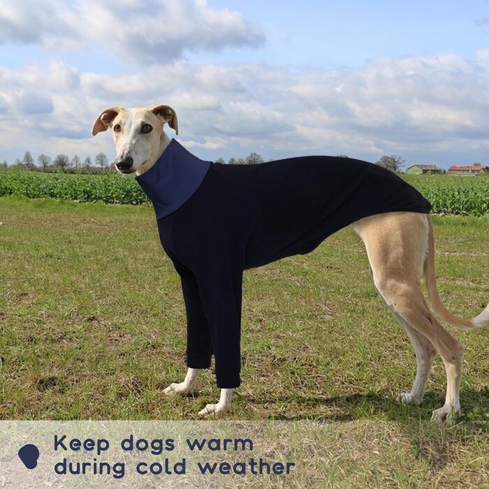 Теплий плед-пуловер для Whippet, Greyhound та інших породистих собак. Плед-пуловер, тепла піджака для собак, фліс, піжама для собак (оливковий, чорний, XL)