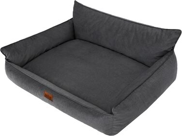 Лежанка для собак та котів, лежанка-софа, лежанка для тварин, лежанка для собак, 64 x 49 см, бежева, еко-льон