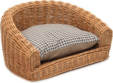 Кругле ліжко для собак та котів Tier Bett Prince з плетіння, 57x42 см