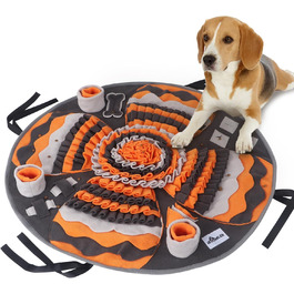 Килимок для собак IEUUMLER, тренувальний, неслизький, для пошуку їжі, зменшує стрес, сірий та помаранчевий, FC017