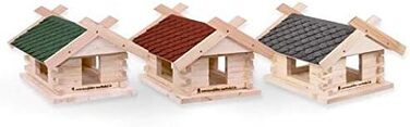 Велика сіра годівничка для птахів із шиферу, 44×37×27 см