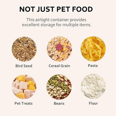 Контейнер для котячого корму на 3,6 кг, герметичний контейнер для корму котів та собак з мірною ложкою, BPA-free пластик, контейнер для зберігання корму для домашніх тварин, годівниця для котів та собак