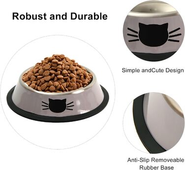 Набір мисок для котів 3 шт. + іграшка для котів, миски для корму котів, миски з нержавіючої сталі, годівниця для котів, миска для води, для котів та маленьких собак (Блакитний + Зелений + Срібний) (3 шт. Оранжевий + Срібний + Блакитний)