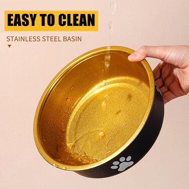 Набір з 2 мисок для собак з нержавіючої сталі, 22 см. Глибокі миски для корму та води для середніх та великих собак. Миски для тварин, годівниця, поїлка.