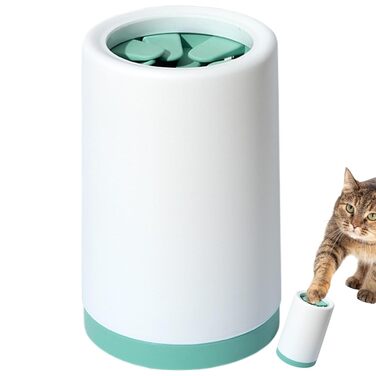 Очищувач лап для собак - мийка лап для тварин, не проливаючийся пристрій для миття лап, для брудних домашніх улюбленців, мийка лап, миюча щітка для собак, великий, зелений