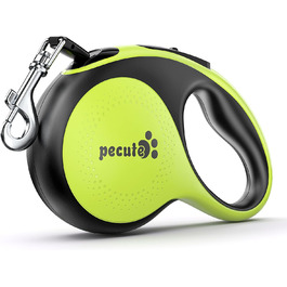 Рулетка для собак Pecute 8м, 50 кг, зелена - безперешкодна, з антиковзним грифом