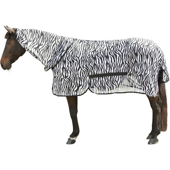Покривало від мух Kerbl RugBe Zebra для коней з начосом, 165 см