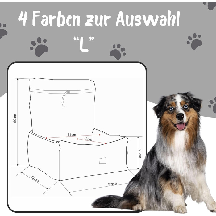 Автомобільний лежак для собак Golden Dog з кріпленням на ремінь безпеки, 73 x 56 см, штучна шкіра, чорний