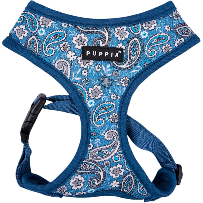Нашийник для собак Puppia Cynthia з паєтками, блакитний, середній, для маленьких та середніх собак