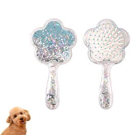 М'яка щітка для собак, для маленьких порід (йоркширський тер'єр, ши-тцу, мальтипу, мальтізе) | Видалення шерсті | Щітка для собак (Блакитний блиск)