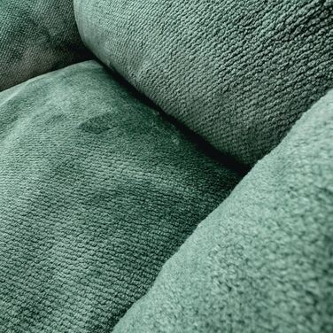 Ортопедичне ліжко для собак 4L Textil IRIS Premium-LINE, корзина для собак, м'яке ліжко з піною Memory Foam (80x60 см, L 60 x B 40 x H 15 см, зелений, знімний чохол)