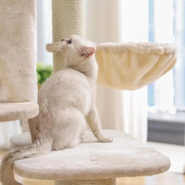 Дряпалка для котів FEANDREA, бежева, 112 см, PCT01M