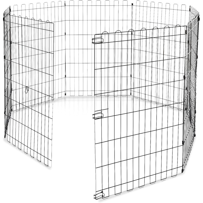 Клітка-вольєр для собак та інших тварин Amazon Basics, металева, складна, 91x91 см