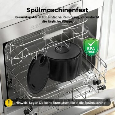 Бездротовий керамічний фонтан-поїлка для котів та собак 2.2л з датчиком руху, системою фільтрації та акумулятором 4200mAh, білий/чорний