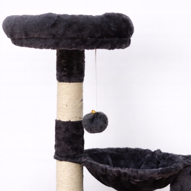 Когтеточка-комплекс для котів: ігрова вежа з будиночком та лежаком, сизаль, 86 см