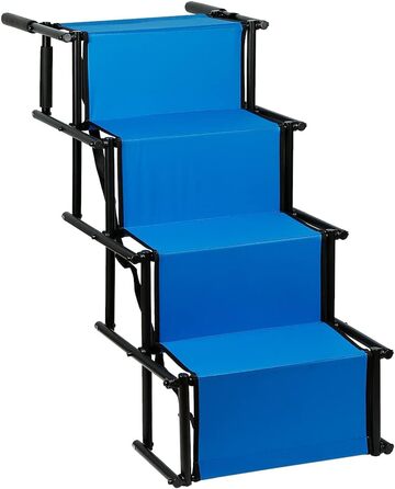 Сходинка для собак - пандус для автомобіля - регульована, складана, чорна/синя (139*45*76 см)