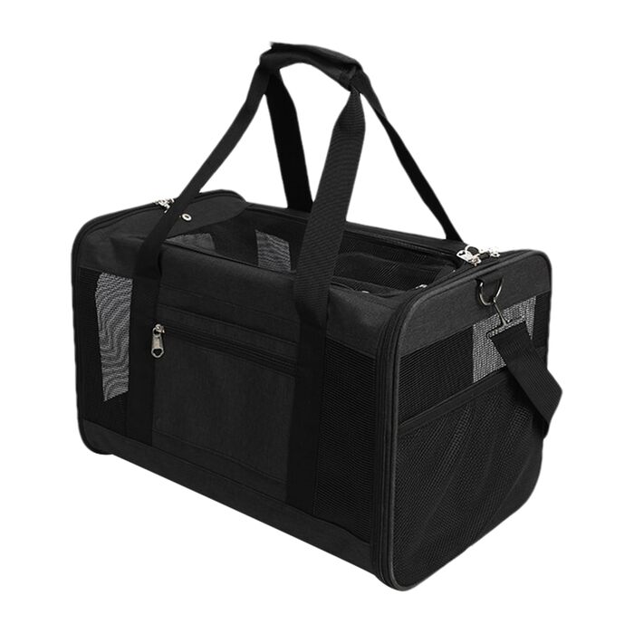 Транспортна переноска для собак та котів | Складане ліжко для котів | Рюкзак для прогулянок, парку, відпочинку на природі, подорожей, дому, кемпінгу, пікніків, покупок, чорний