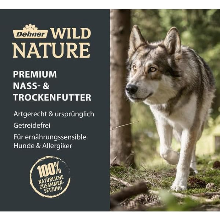 Сухий корм для дорослих собак Dehner Wild Nature Gebirgssee з лососем та куркою, беззерновий та без цукру, 4 кг