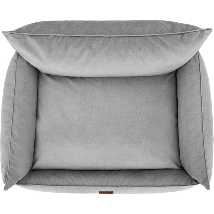 Крісло-ліжко для собак, ліжко для домашніх тварин, м'яке ліжко для собак, ліжко-матрац для собак, ліжко-софа для собак, XXL, 106 x 80 см, бежевий, екологічний льон