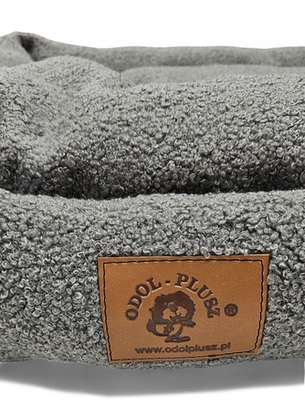 Плюшевий диван для собак Odol, сірий, 70 x 60 см