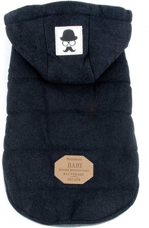 Зунеа - теплий зимовий одяг для собак, чорний, розмір XXL (шия 35см, спина 40см, груди 52см)