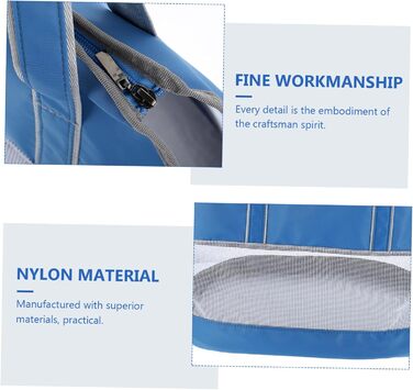 Транспортна сумка для котів POPETPOP з кишенькою-холодильником, нейлон, блакитна