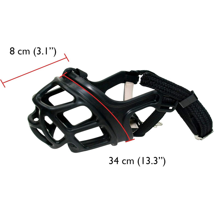 Нашийник-маска для собак великих порід Zeus Alpha TPR, L, чорний, Comfort Fit