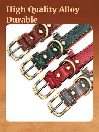 Нашийник та поводок для собак, шкіряний, персоналізований, м'який, з міцним нашийником та індивідуальною табличкою, регульований (M, верблюжий, комплект (S:Neck 23-32cm, Width 1.5cm, помаранчевий та блакитний))