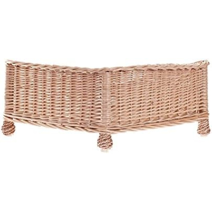 Лежанка для собак та котів з ротангу з м'яким матрацом, 53x53 см, H14/25