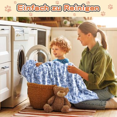 М'яка ковдра для собак та котів, 200x150 см, блакитна. Захист дивану, ковдра для подорожей.