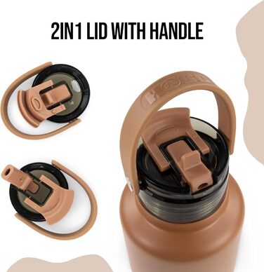 Водяна пляшка для собак Hogg Hydro Hound, 907.2 г, з ізоляцією, нержавіюча сталь, чорний колір, з принтом лап, для мами та собаки