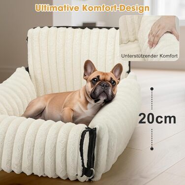 Автомобільне ліжко для собак MIXJOY: комфортне місце на задньому/передньому сидінні, сіре (бежеве)