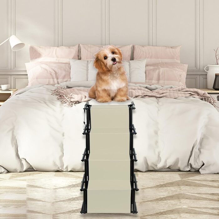 Рампа для собак у машину, складна, для маленьких та великих собак - Beige