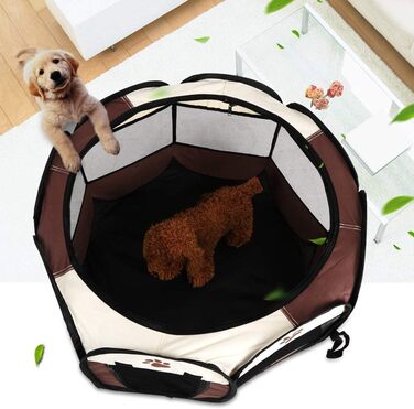 Вольєр для цуценят та тварин, розкладний вольєр для собак, кроликів, морських свинок, котів. Розмір 81 x 45 см