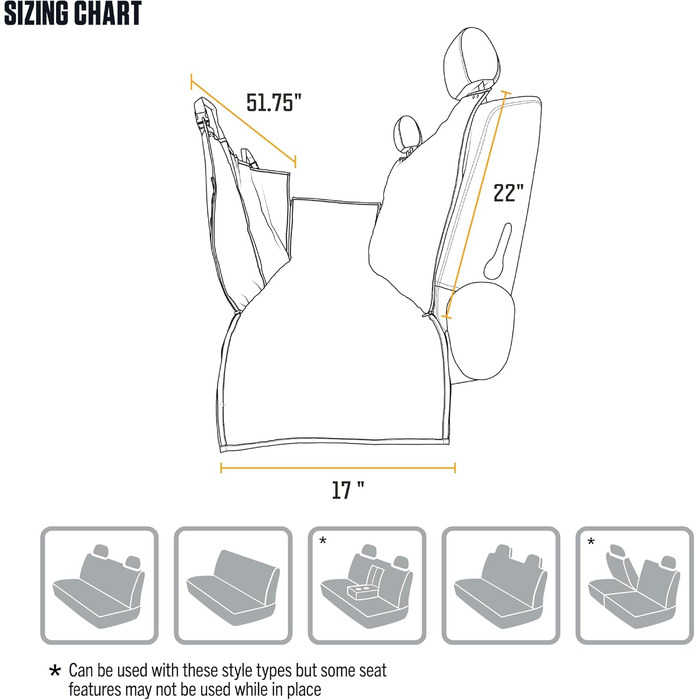 Гамак для тварин Carhartt з нейлону, захист сидіння авто, коричневий