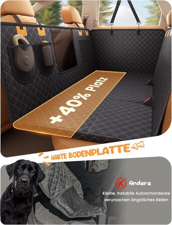 Захист для заднього сидіння авто Lamicall: міцна, вологостійка, для собак до 195 кг, захист від подряпин, підходить для авто та компактних SUV