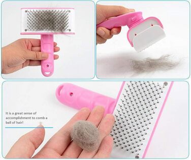 Гребінець для собак Slicker від green: самоочищується, для довгої та середньої шерсті