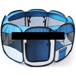 Клітка-загон для кроликів та морських свинок BUNNY BUSINESS, розкладний, тканинна, рожева/блакитна