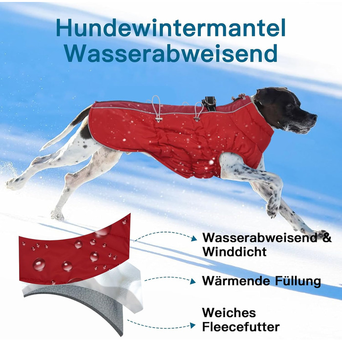 Зимовий теплий одяг для собак середніх порід, теплий флісовий одяг, без рукавів, червоний, розмір L