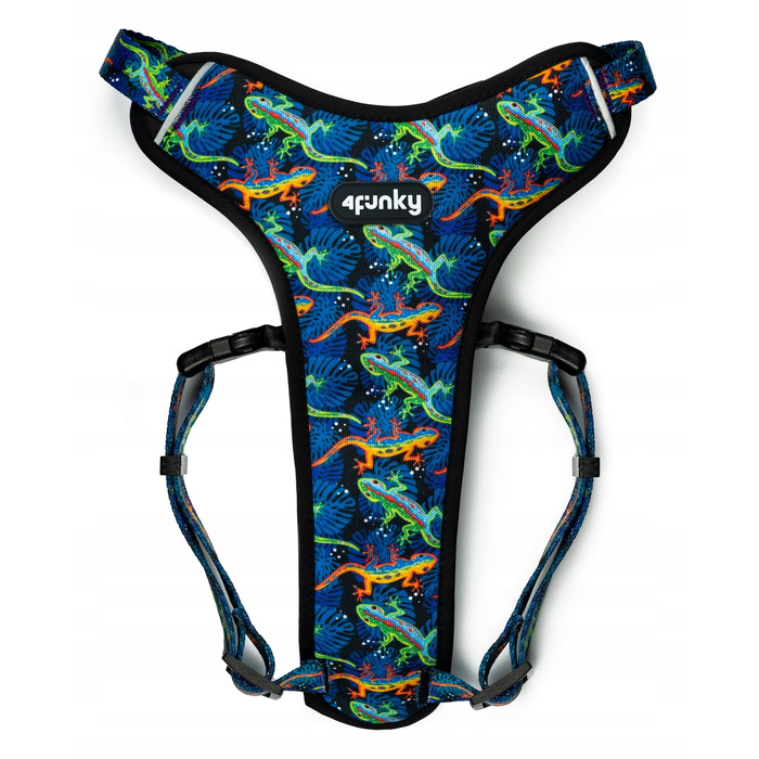 Шлейка Guard Comfort Wild Gecko від 4Funky | Регульована, для малих собак (розмір XS)