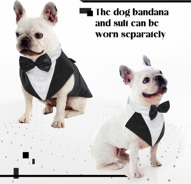 Костюм для собак на Різдво та Хелловін: Smoking Shirt & Святковий набір (Чорний, XXL)