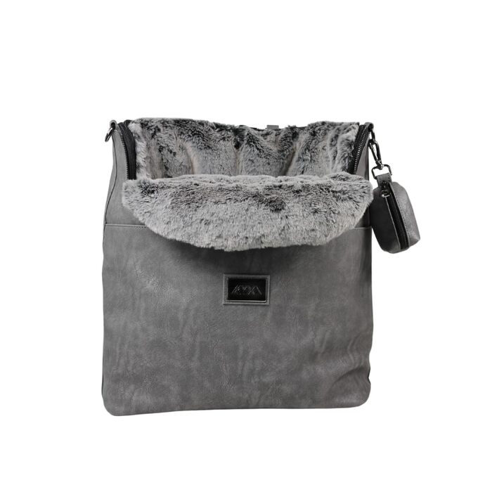 Рюкзак для собак Myxa: переноска для маленьких собак, дихаючий дах, багатофункціональний (антрацит)